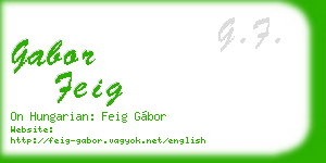 gabor feig business card